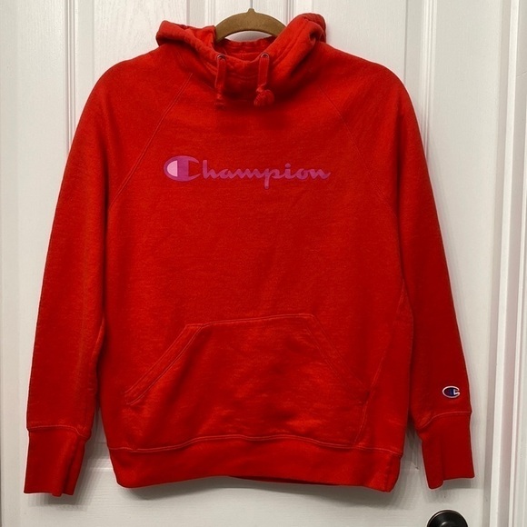 Champion Women’s Hoodie Red Medium - Picture 6 of 10